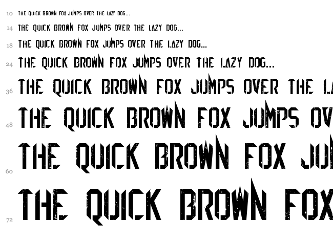 EZ Sharpz font waterfall
